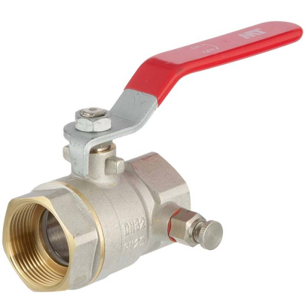 Kugelventil Messing 11/2 ig - 11/2 ig m. Entleerung Kugelventil Messing 11/2 ig - 11/2 ig m. Entleerung