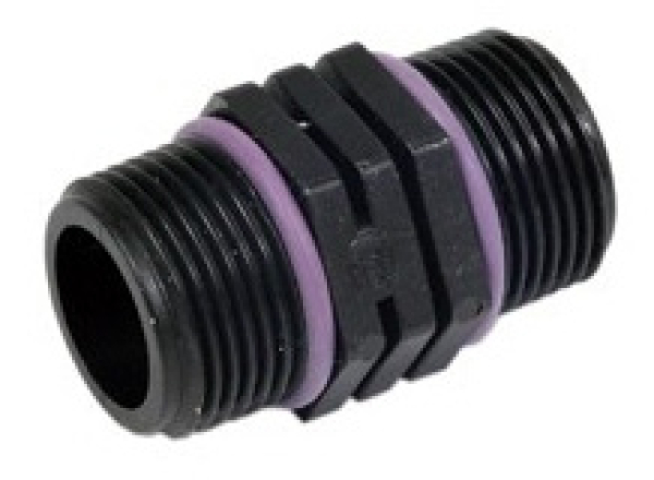 PP-Gewindefittings Doppelnippel 1/2 ag - 1/2 ag PP-Gewindefittings Doppelnippel 1/2 ag - 1/2 ag