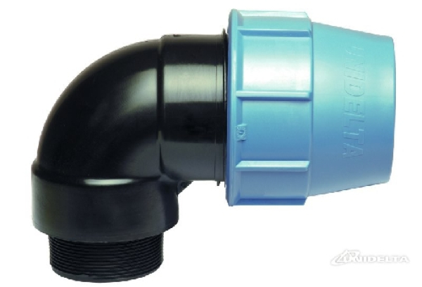 PE-Winkel-Anschlussverschr.-DA 40-11/2 ag, PN 16 PE-Winkel-Anschlussverschr.-DA 40-11/2 ag, PN 16