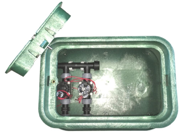 Ventilstation mit 2 HUNTER-Magnetventilen