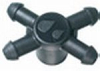 Adapter 4-fach, Mehrfachverteiler Microschlauch 3/5, für Nippelauslass
