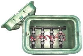 Ventilstation mit 4 HUNTER-Magnetventilen